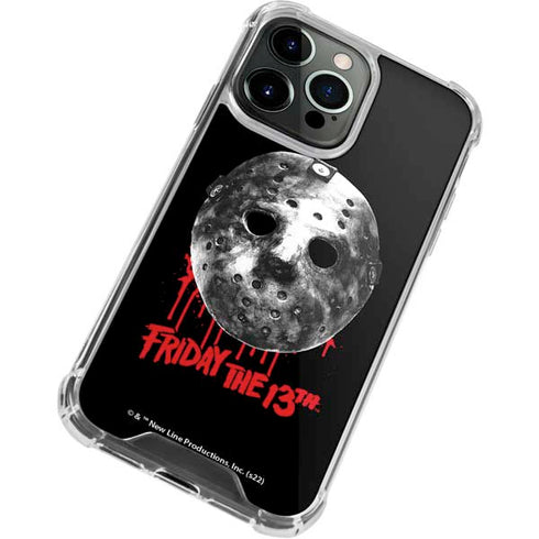 Warner Bros Friday the 13th Jason Voorhees Dripping Mask iPhone 15 Pro Clear Case